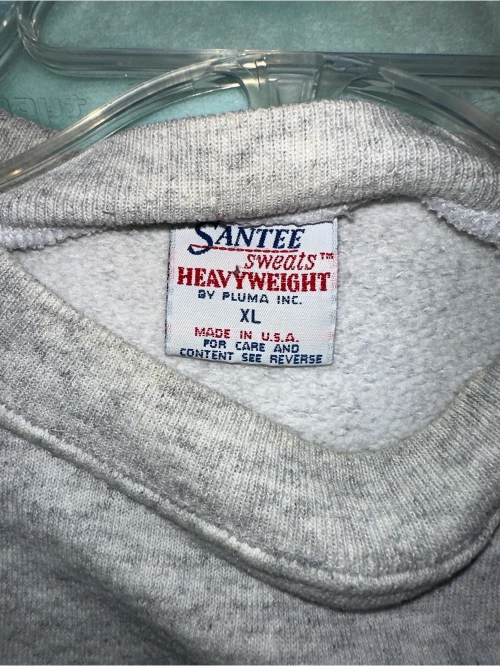 Hard Rock Cafe Vintage Grey Crewneck Sweatshirt with Blue and Pink Logo